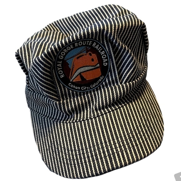 Railroad Train Conductor’s Snap Back Hat Imagination Stripes Size Child’s - Picture 1 of 6